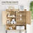 Rattan Over The Toilet Storage Cabinet With Adjustable Shelf