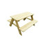 Monestime Kids 3 Piece Solid Wood Rectangular Outdoor Table Or Chair and Chair Set