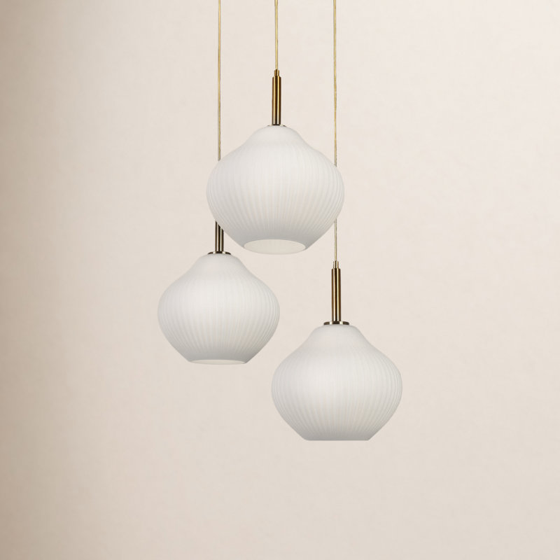 Luminaire suspendu grappe 23 pouces Jonny, Cuivre