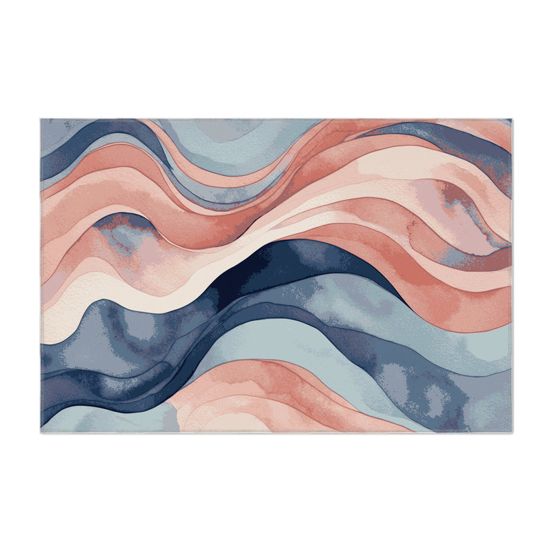 Lagoon Haze Indoor And Outdoor Area Rug, Rectangle 2' x 3'