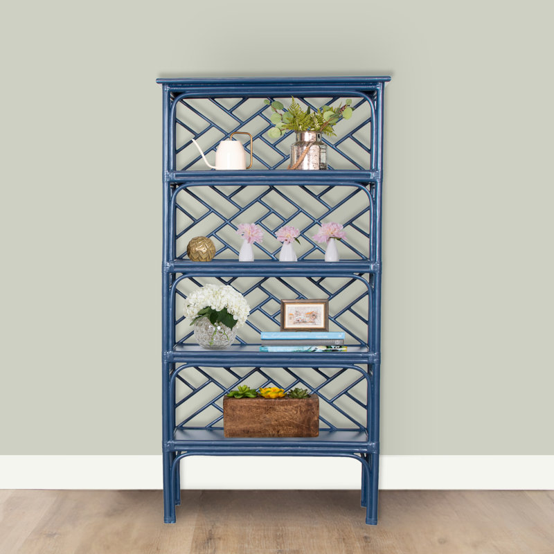 Chippendale Bookcase, Navy Blue