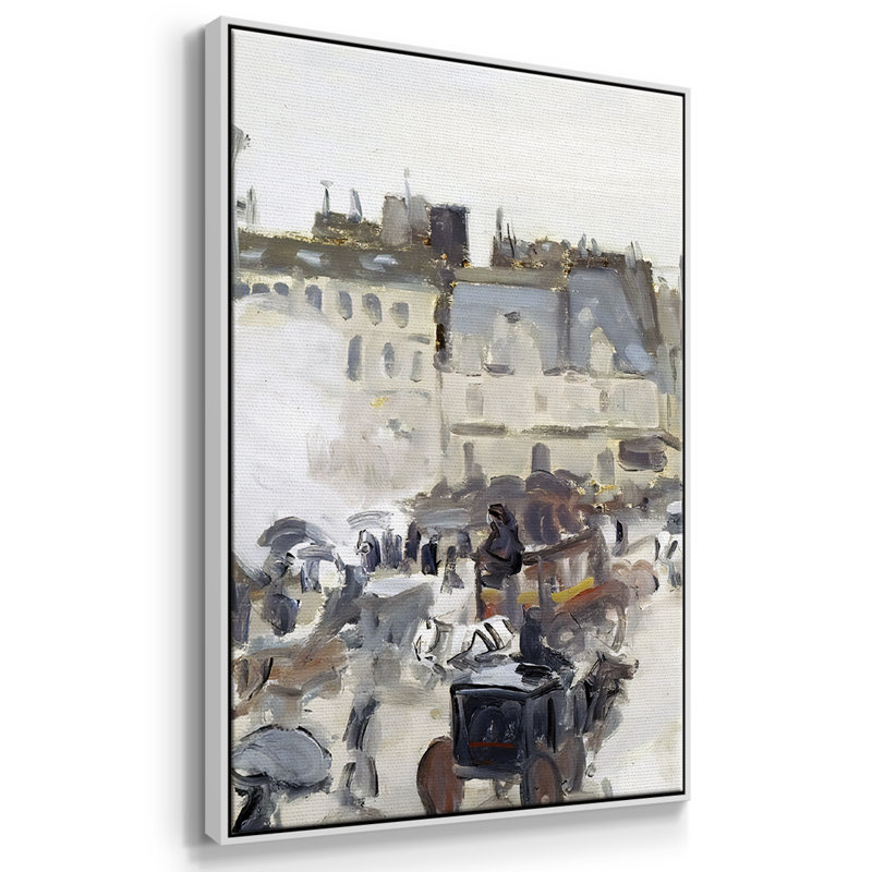The Pont Neuf, 1872 - 3 pièces, reproduction sur toile, Cadre blanc
