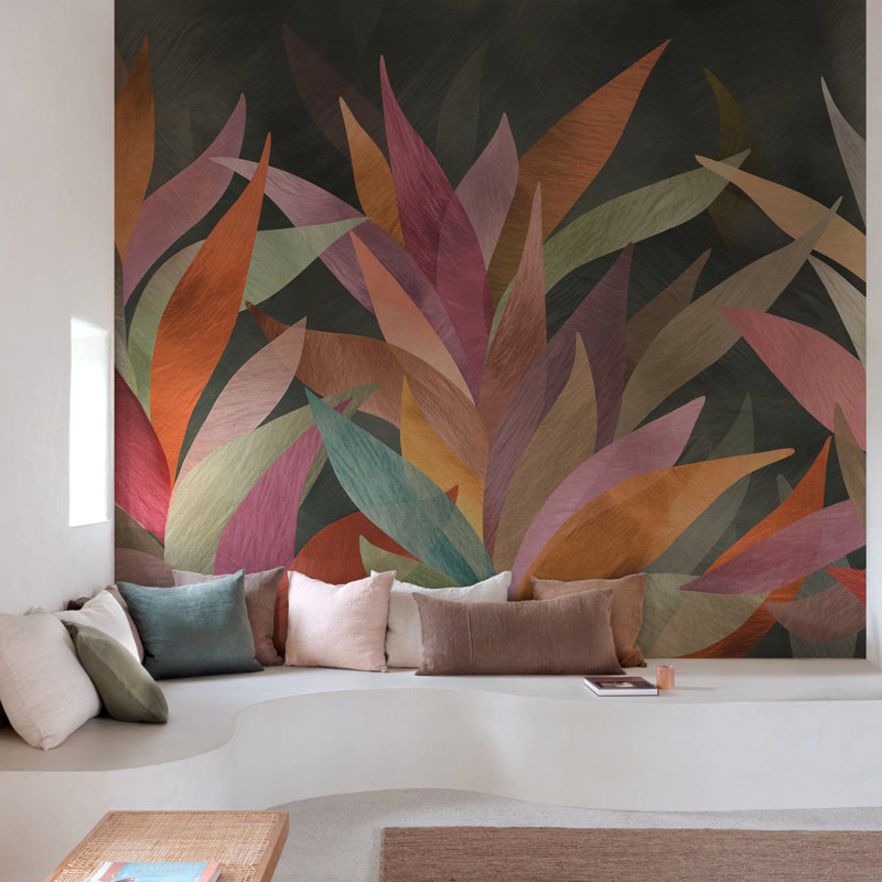 Surfaces Collection Botanical Essence 118.1-Inches Wide x 9.3-Feet High 6-panel Wall Mural