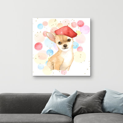 Chihuahua dog artist - 32"x32" art on canvas