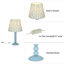 Lampe de table 16 po avec base bleue empilée-6706410
