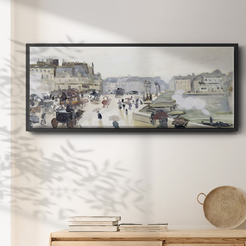 Le pont neuf, 1872 - Toile encadrée, H 12 po x l 30 po