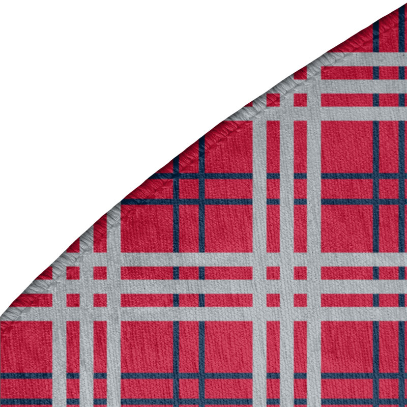 Plaid Indoor Rug, Round 5'