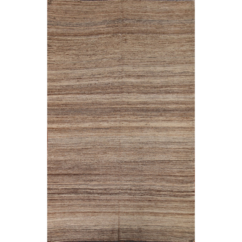 Tapis terre en laine Kilim 6 x 8