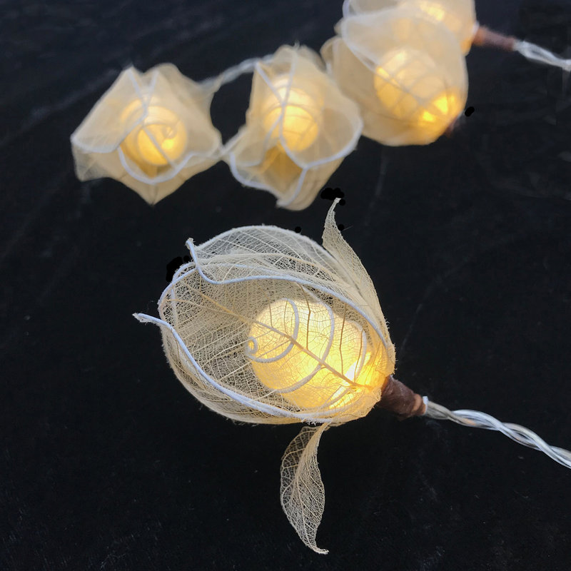 Yatra LED Natural Cocoon String Light, White