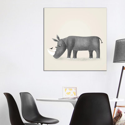 Rhino by Nic Squirrell - Wrapped Canvas Print