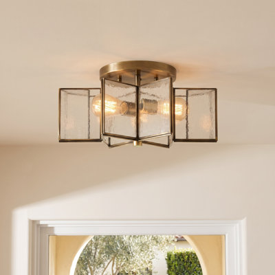 Putnam 2 Light Glass Semi Flush Mount