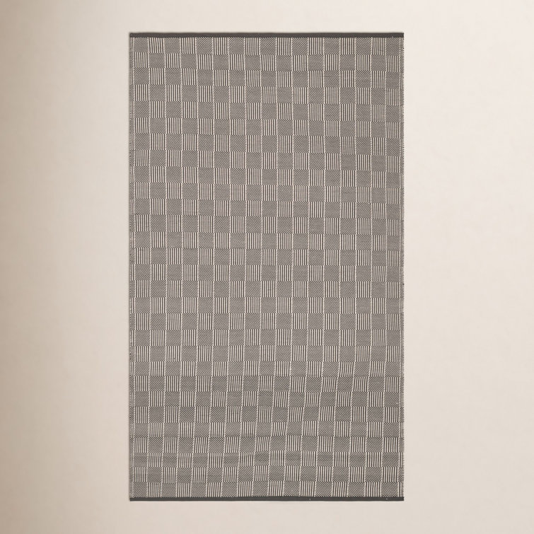 Squares Grey Indoor/Outdoor Rug