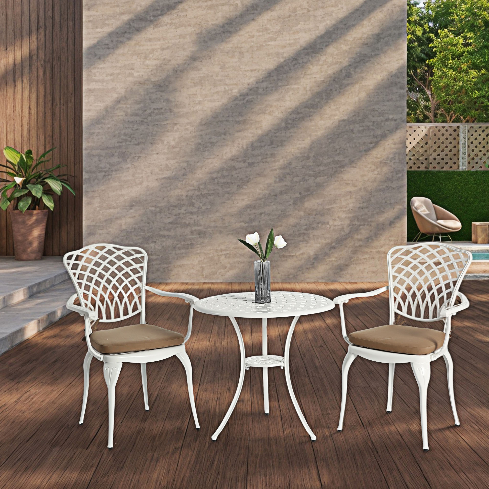Latitude Run® 3 Piece Patio Bistro Set | Wayfair
