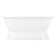 Henley 60" Cast Iron Double-Ended Pedestal Tub with Rolled Rim
