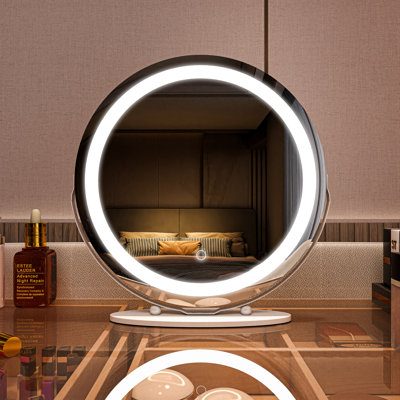 19 po X P 19 po Miroir de maquillage de salle de bain H Round