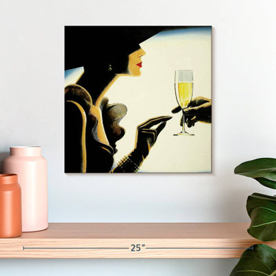 Leisha Classy Woman Accepts Champagne Glass