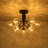 9-Light Textured Glass Tiered Semi-Flush Mount-858022876
