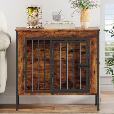 Large Furniture Style Pet Crate With Divider