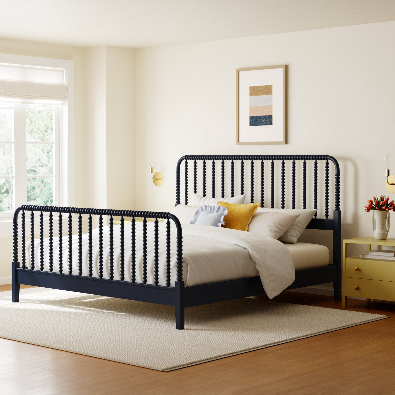 Louisa Bed, King, Navy
