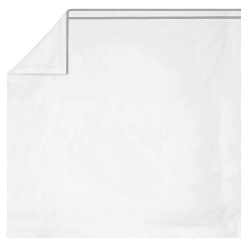 400TC Embroidery & Border Cotton 4 Piece Sheet Set Fitted Sheet Fits Upto 16" Deep Pocket, Light Grey
