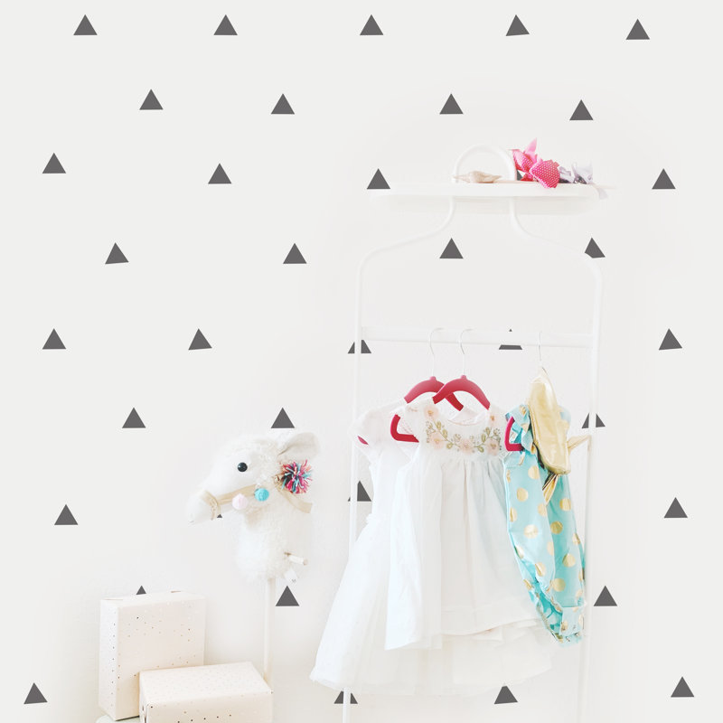 Abstract Non-Wall Damaging Wall Decal, Dark Gray
