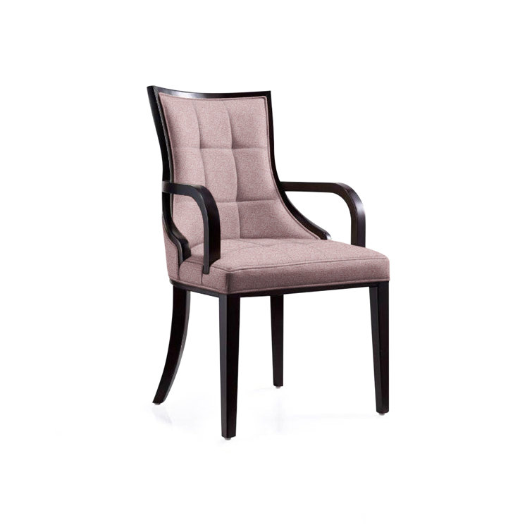 Upholstered Solid Wood Arm chair