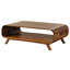 Solid Wood Four Leg Coffee Table with Storage-87941076