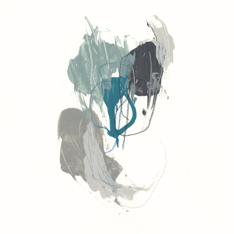 Bleu sarcelle Geste III, H 12 po x l 12 po x P 1,25 po