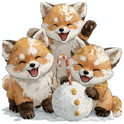 Cute Fox Trio Comforter