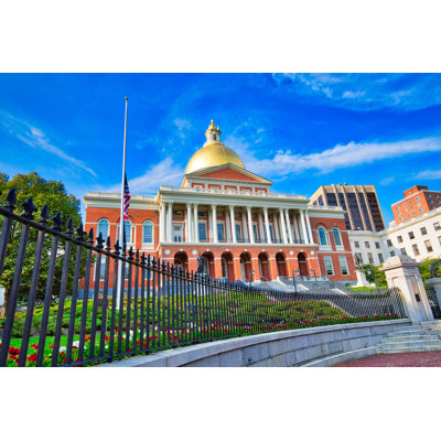 Makhyla Massachusetts State House 1 Piece Wrapped Canvas Wall Art