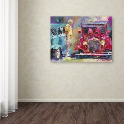 « old cars », reproduction sur toile