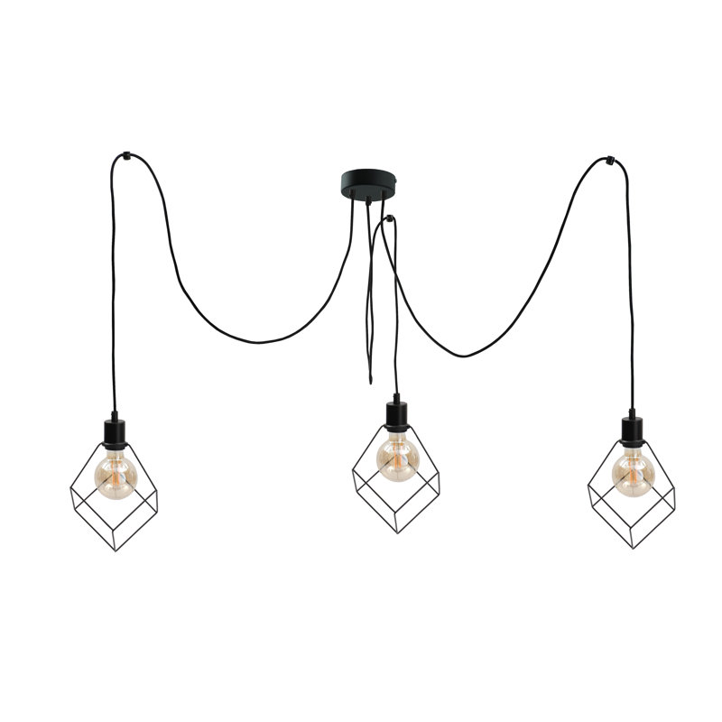 Bohannon 3 - Light Geometric Pendant, Black