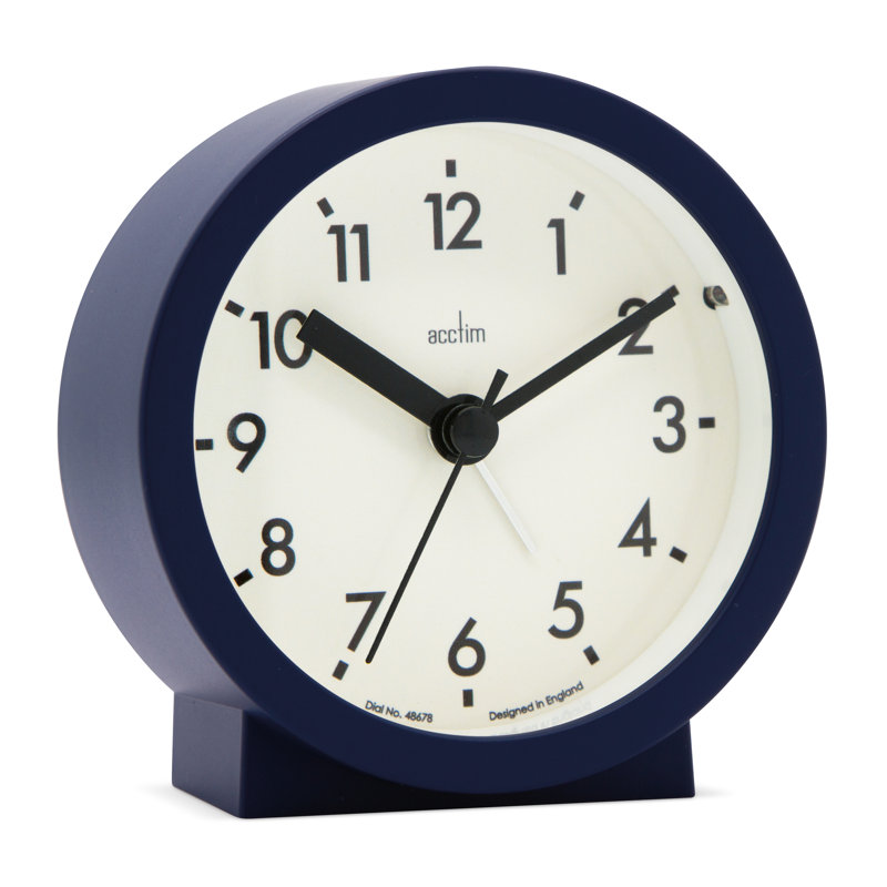 Acctim Gaby Small Analogue Contemporary Beside Alarm Clock, Midnight