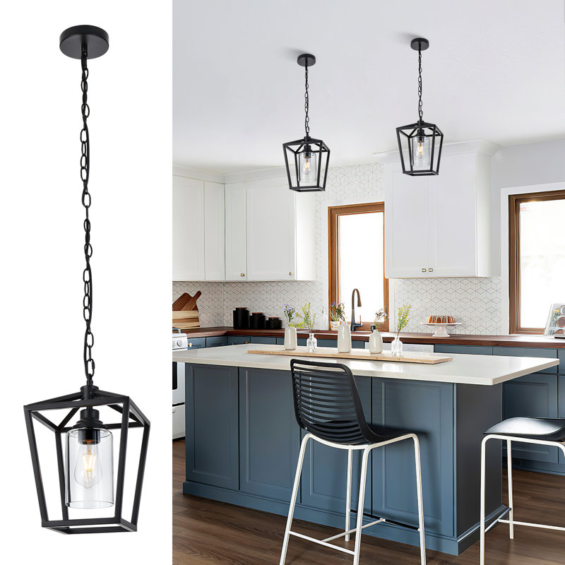 Nauris 1 - Light Matte Black Lantern Pendant