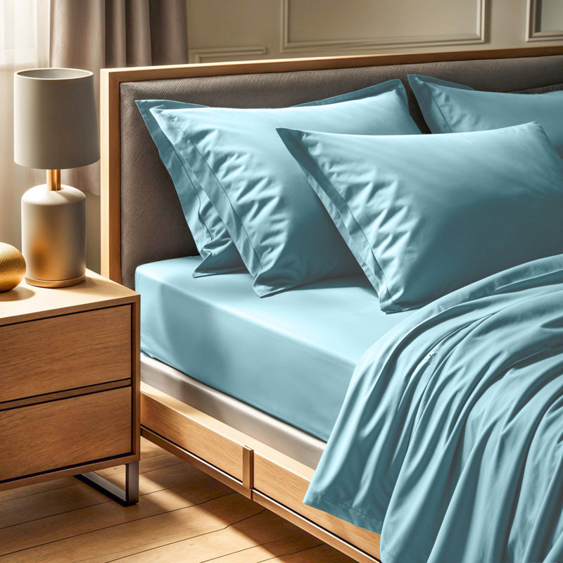 Premium Petrol Blue Single Fitted Sheet, 35.4 x 74.8 x 11.8 inches | 100% Cotton Ranforce, 145 Thread Count | Soft, Breathable, Machine Washable at 86°F | Perfect for Comfortable Sleep & Easy Care