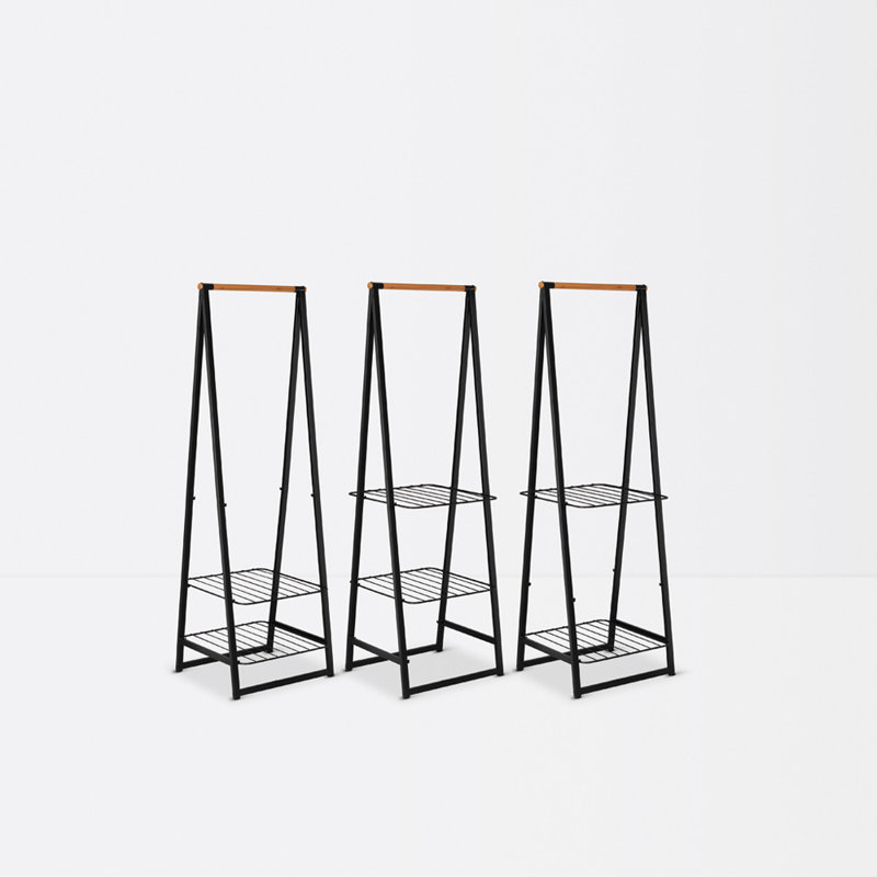Brabantia Linn Clothes Rack, 190cm H x 60.6cm W x 57cm D, Black