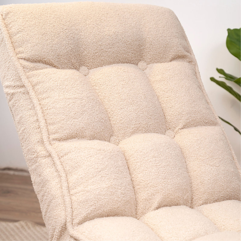 Canapé simple inclinable Fauteuil japonais Tatami, Tissu blanc