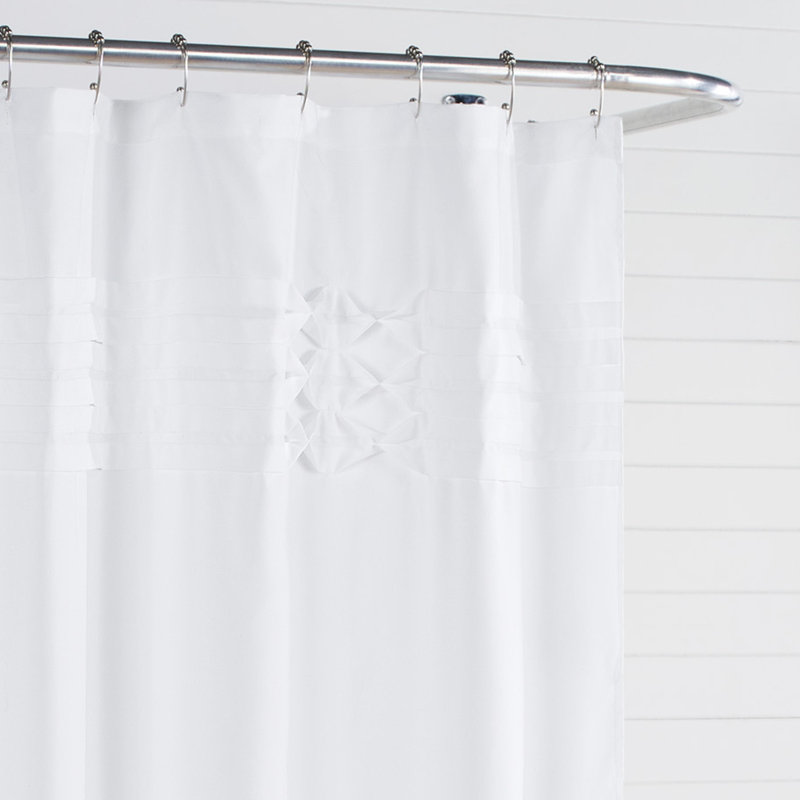 Rideau de douche simple de couleur unie Wiltse