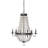 Metal and Draped Wood Bead Chandelier-1592660477