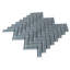 11"X 12.6" Herringbone Polished Glass Mosaic Tile-61266928