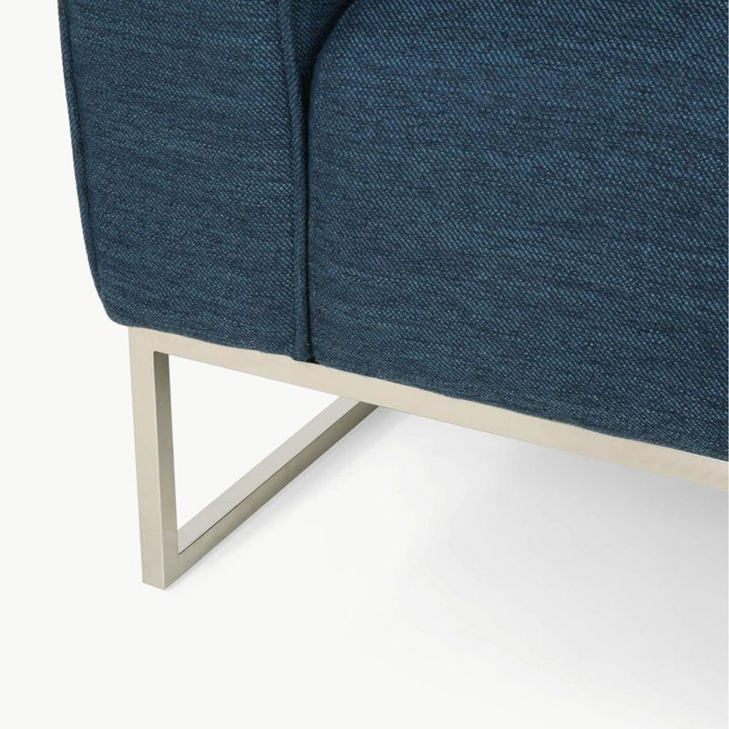 Upholstered 82.75 " Sofa, Navy Blue