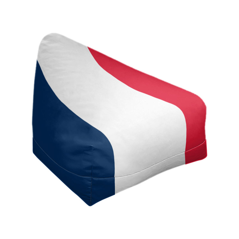 Bean Bag Cover, Navy Blue/White/Red, 2" x 27" x 30"