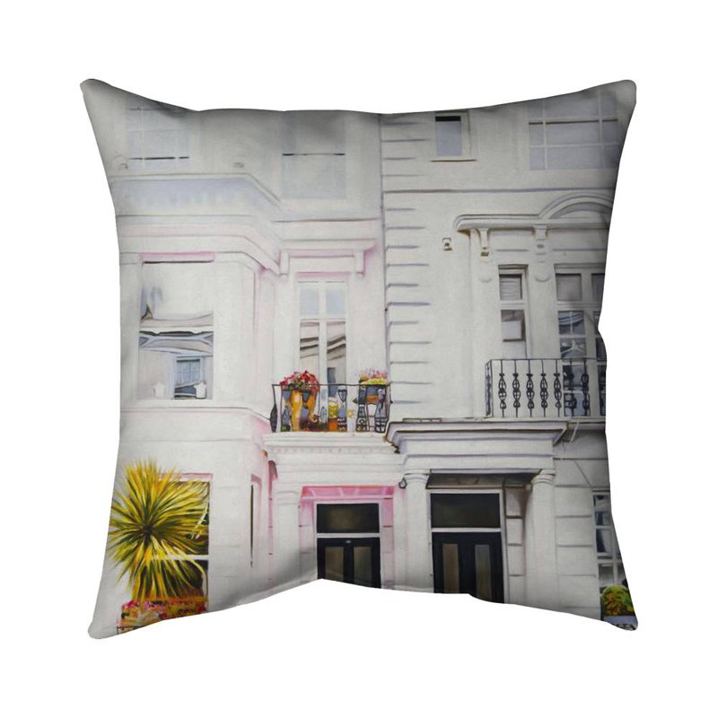West coast houses - 26"x26" Throw pillow cover - Poly twill - Print on demand, Pillow Cover Only - No Insert