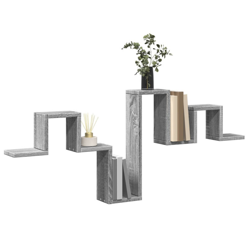 Oladapo Floating Shelf, Grey Sonoma