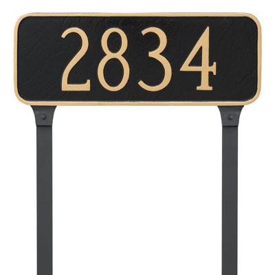 Enseigne d’adresse pour pelouse sur 1 ligne