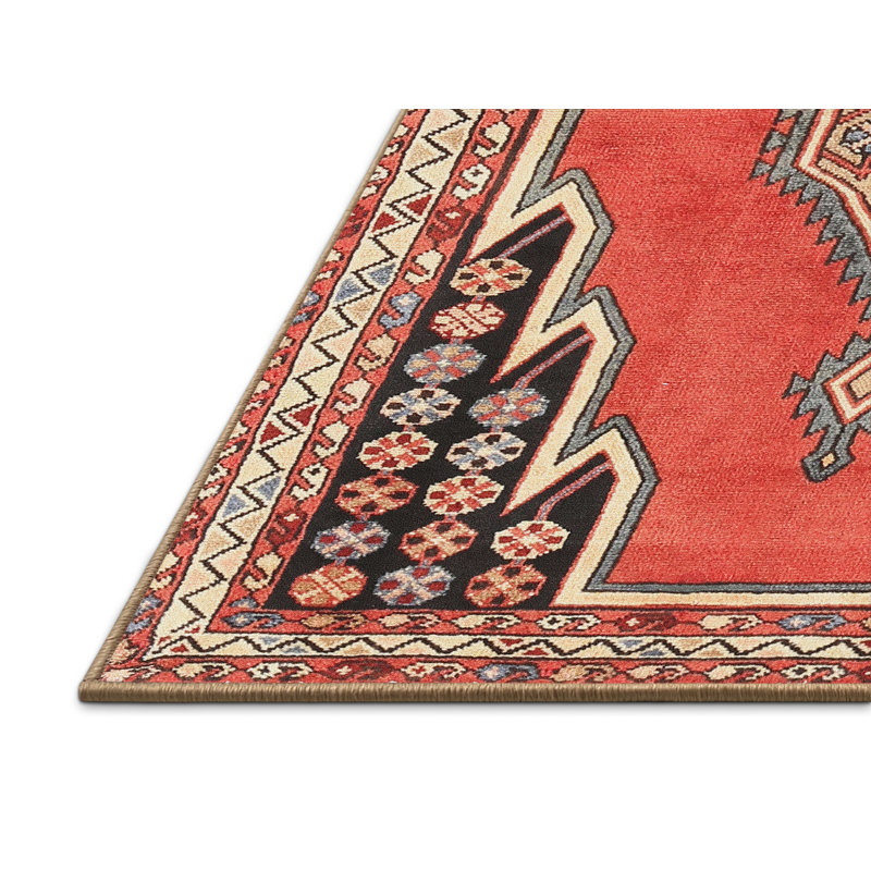 Tapis rouge à motif sud-ouest, Rectangle 5 pi x 7 pi