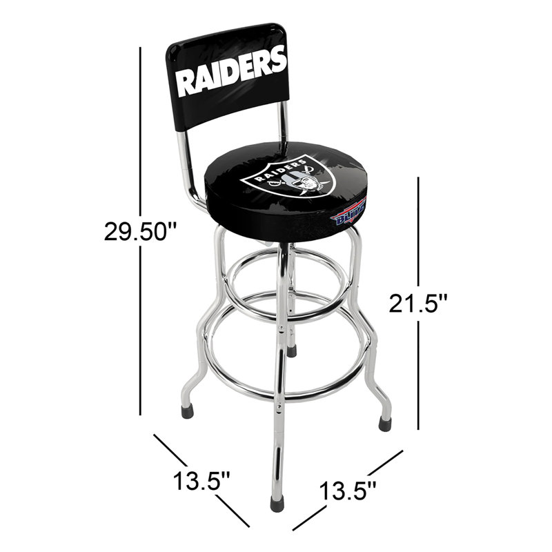 Las Vegas Raiders NFL Blitz High Back Adjustable Swivel Stool, Arcade1Up