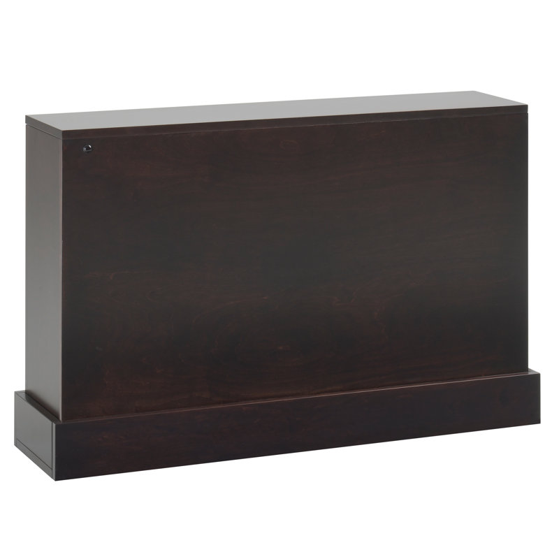 Meuble télé pour téléviseur de 43 po ou moins en bois massif Petite, Espresso