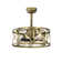 19.8 '' Farmhouse Reversible Caged Ceiling Fan with Light and Remote