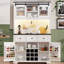 Garde-manger avec tablettes, portes et tiroirs